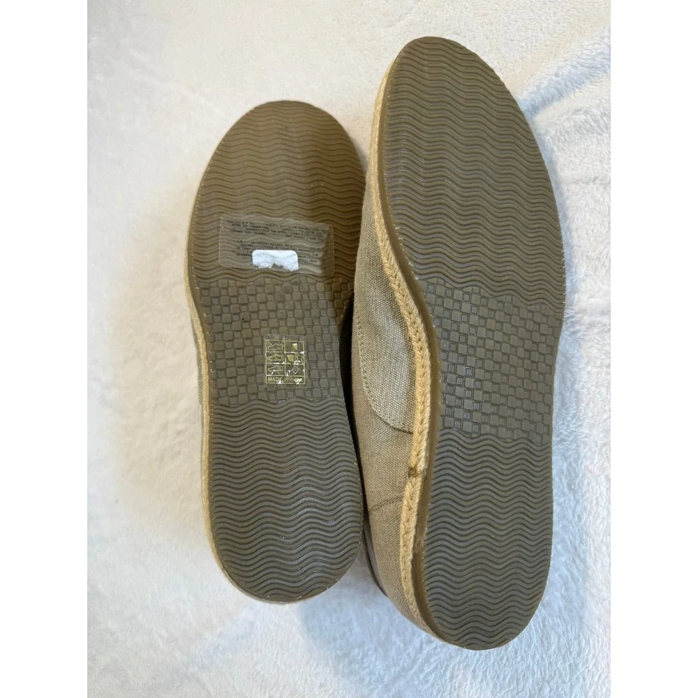AllSaints Mens Canvas Lace Up Espadrille Gray Size 44 EU 11 US